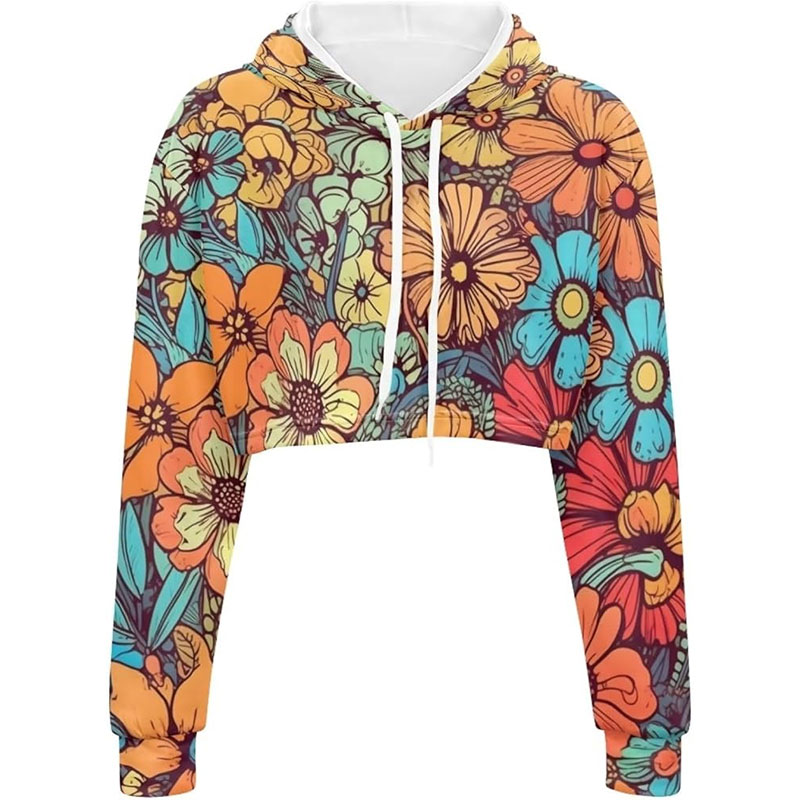 Crop Top Hoodie for Women