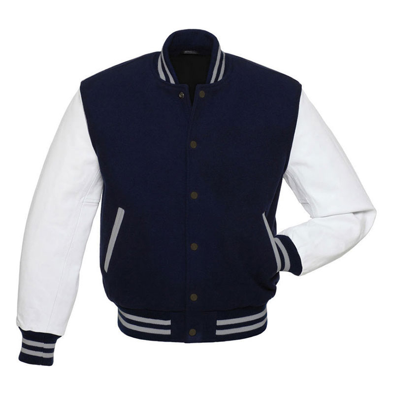 Leather Sleeve Varsity Jacket for Men